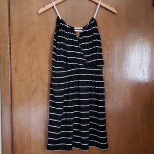 One Clothing Black & White Striped Dress Size Medium